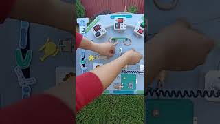 Wooden Busy Board Montessori Development Toy Recommended Age 1-5 - Real Toy With Eklectric Switches