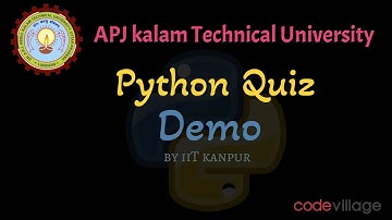 Aktu : Python  Demo Quiz by iit Kanpur #aktu #iit_kanpur #python #demo #2nd_year #2022  #btech #cse