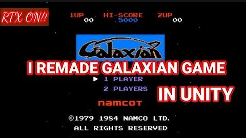 I remade Galaxian Game in unity but RTX is on ! | remaking Galaxian Game 1979 | In Unity |