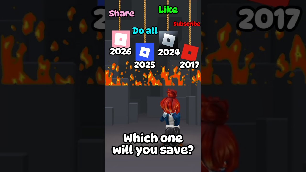 Which One Will You Save Old Vs New Future Roblox Logo Shorts