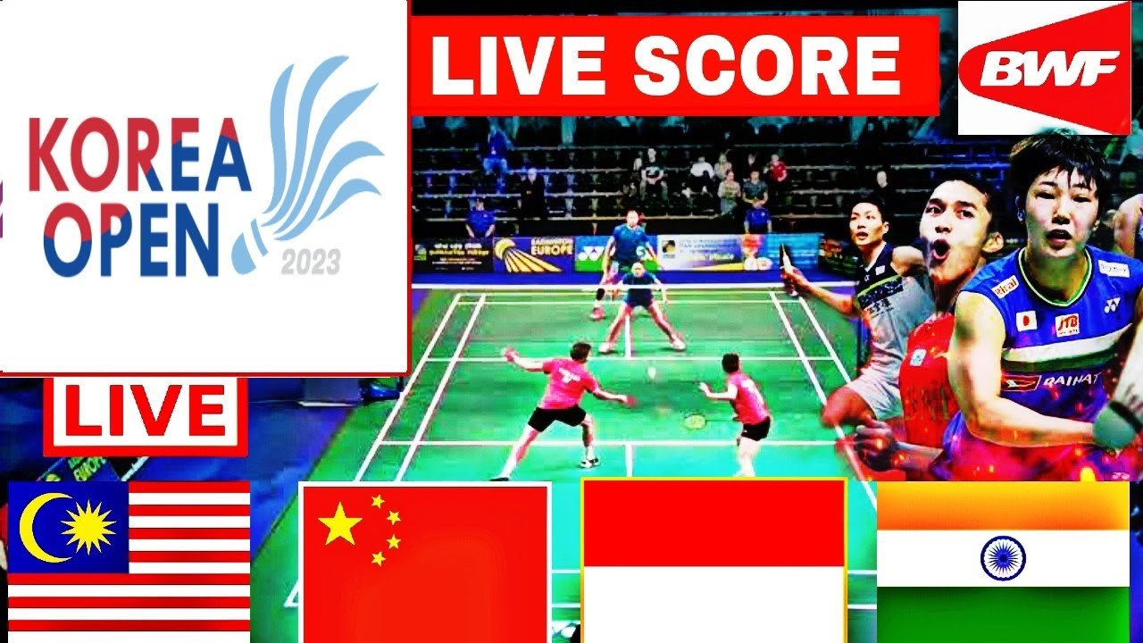 Korea Open Live Badminton 2023 Match Day-5 semifinal All Court Live
