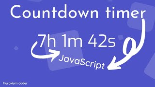 How to make countdown timer with the help of html, css, JavaScript || tutorial 7