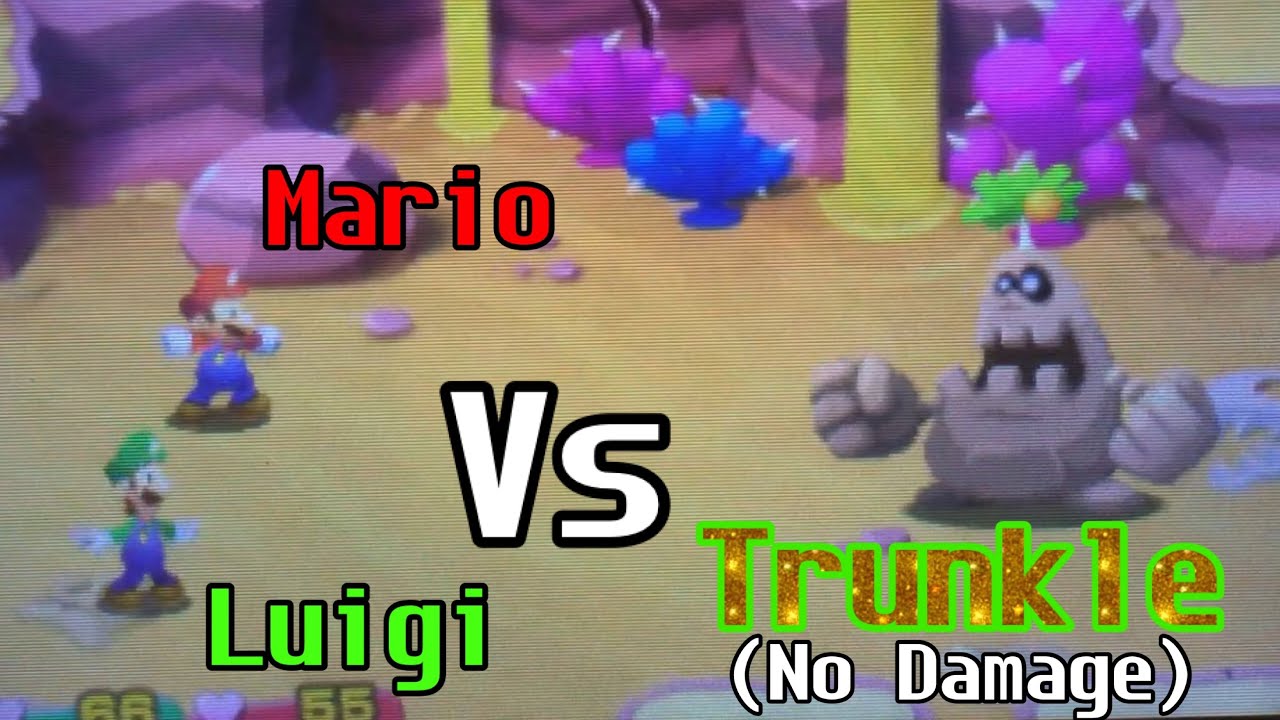 Mario & Luigi - Superstar Saga 3DS [Boss 11] Trunkle (No Damage) - YouTube