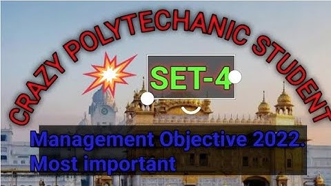 Management objective 2022, Set-4 most important. SBTE