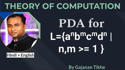 PDA for L={ a^nb^mc^md^n | n,m greater than = 1} | Theory of Computation