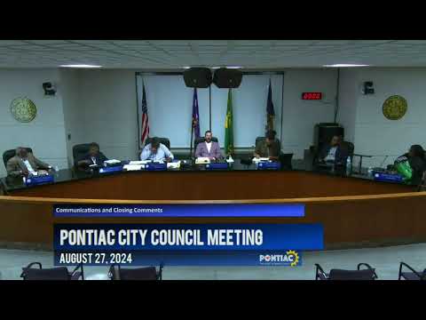 Pontiac City Council 8-27-24