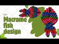Fish design with macrame #macrametutorial #macrameknots #macramedesigns #handmade #macramepatterns