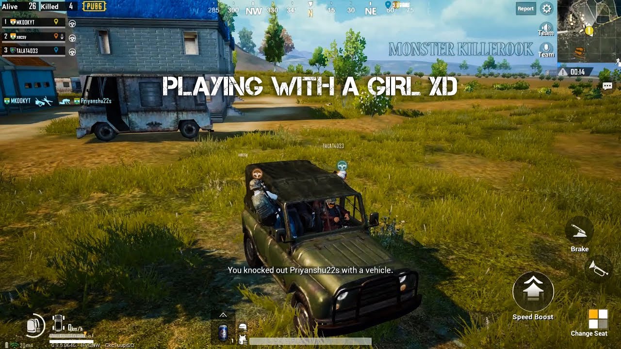 PUBG Mobile | When a girl joins your game xD - Learn How to kill enemys  #6