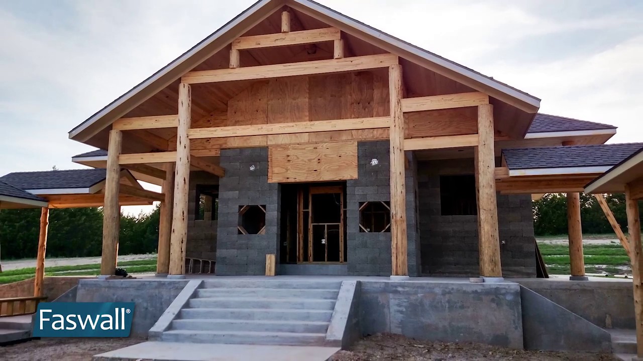 Innovative use of clay slip straw and Faswall® blocks