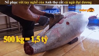 Kỹ năng đặc biệt！Bậc thầy cắt cá ngừ đại dương, con dao sắc và món sashimi || Review Giải Trí ĐS
