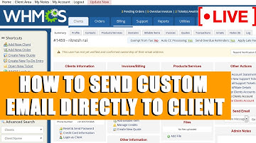 [🔴LIVE] How to send custom email directly to a client in WHMCS?