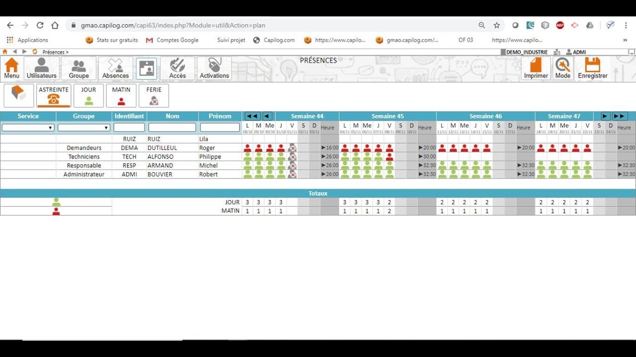 Gérez vos plannings de présences - YouTube