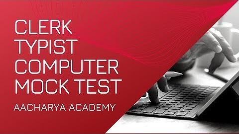 #aacharyaacademy #clerktypist #vishnusir #computer #computer mock test