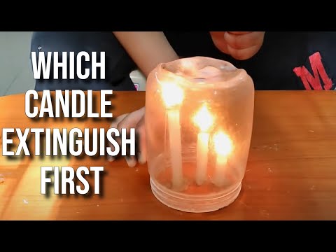 Which Candle Extinguish First | Burning produces carbon dioxide | Gas expands on heating and rises