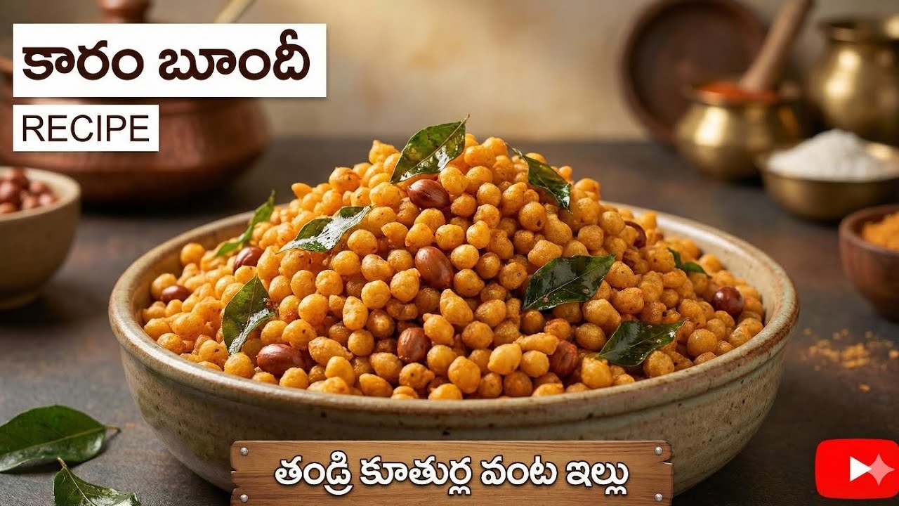 కరకరలాడే కారం బూందీ.. ఇలా చేస్తే అస్సలు నూనె పీల్చదు!