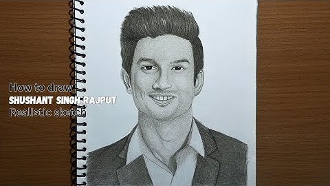How to draw sushant singh rajput drawing easily😊
