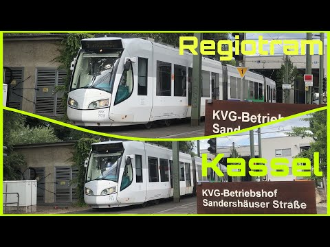 Abfahrt Regio Citadis / Regiotram in Kassel KVG-Betriebshof Sandershäuser Straße