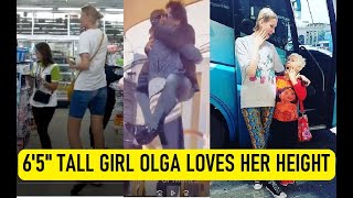 6'5" Tall Girl Olga Loves Her Height!
