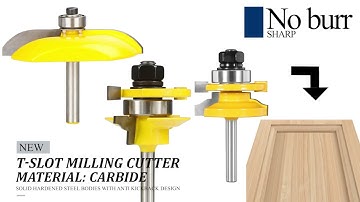 Wood Tenon Cutter Carbide Raised Panel Cabinet Door Router Bit Set 3pcs Woodworking Tools