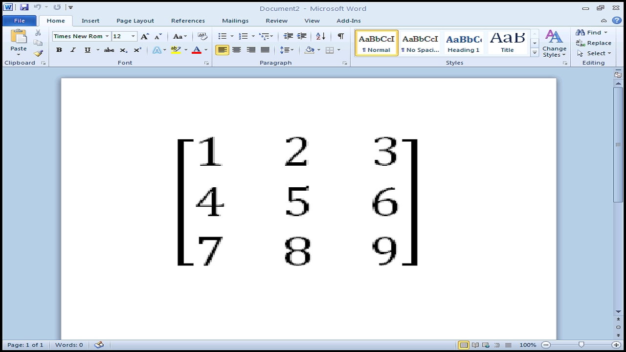 Matrix Template Word from i.ytimg.com