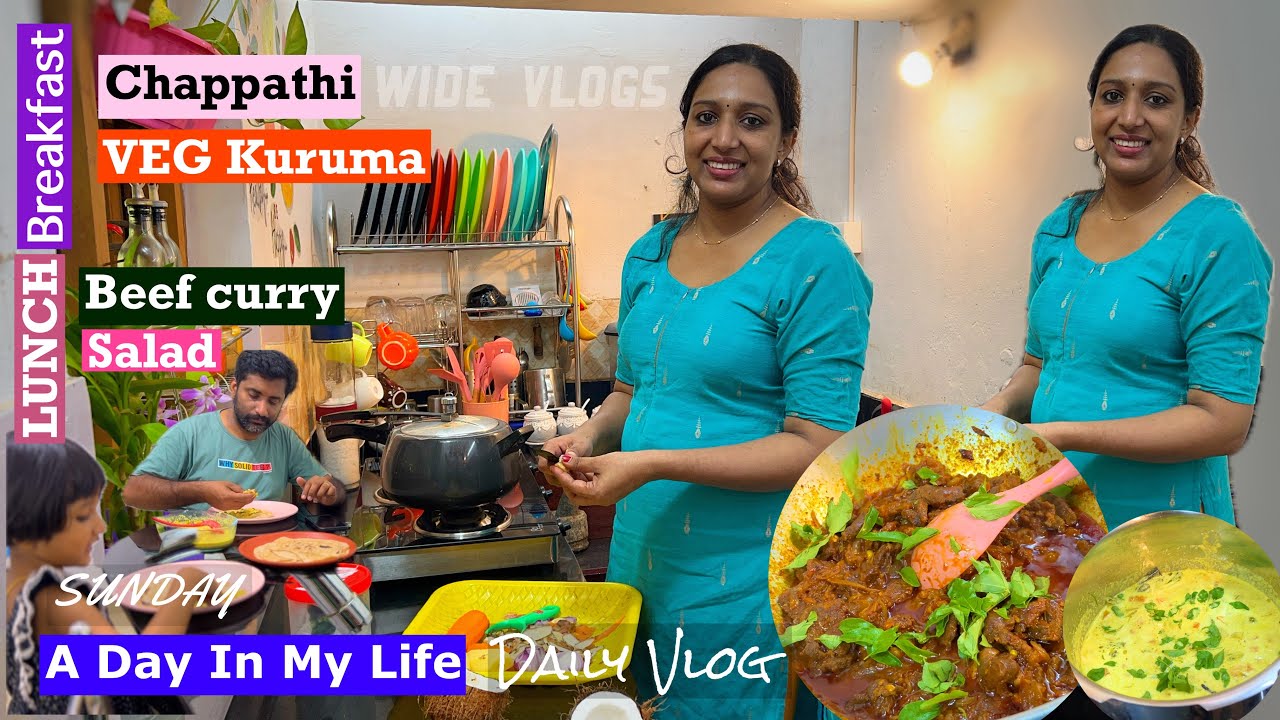 വീണ്ടും നല്ലൊരു ദിവസം | Veg kuruma | Breakfast | Beef curry | Daily Vlog | day in my life