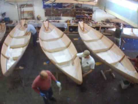  Dories at Chesapeake Light Craft: Stitch &amp; Glue Boatbuilding - YouTube