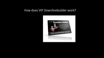 VIPDownlinebuilder - Tutorial - How does it work?