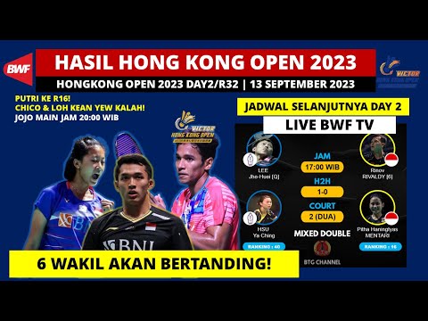 Hasil Hong Kong Open 2023 Hari ini Day 2/R32: Chico kalah | Victor Hong Kong Open 2023