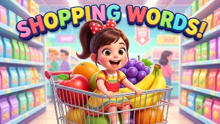 Supermarket Vocabulary for Kids! Learn Fun Shopping Words Today | Mimi Kids World 🛒🍎