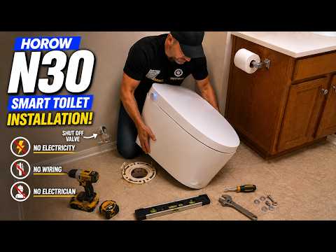 Smart Toilet Installation & Review | Auto Flush, Kick Flush & Built-in Bidet HOROW N30