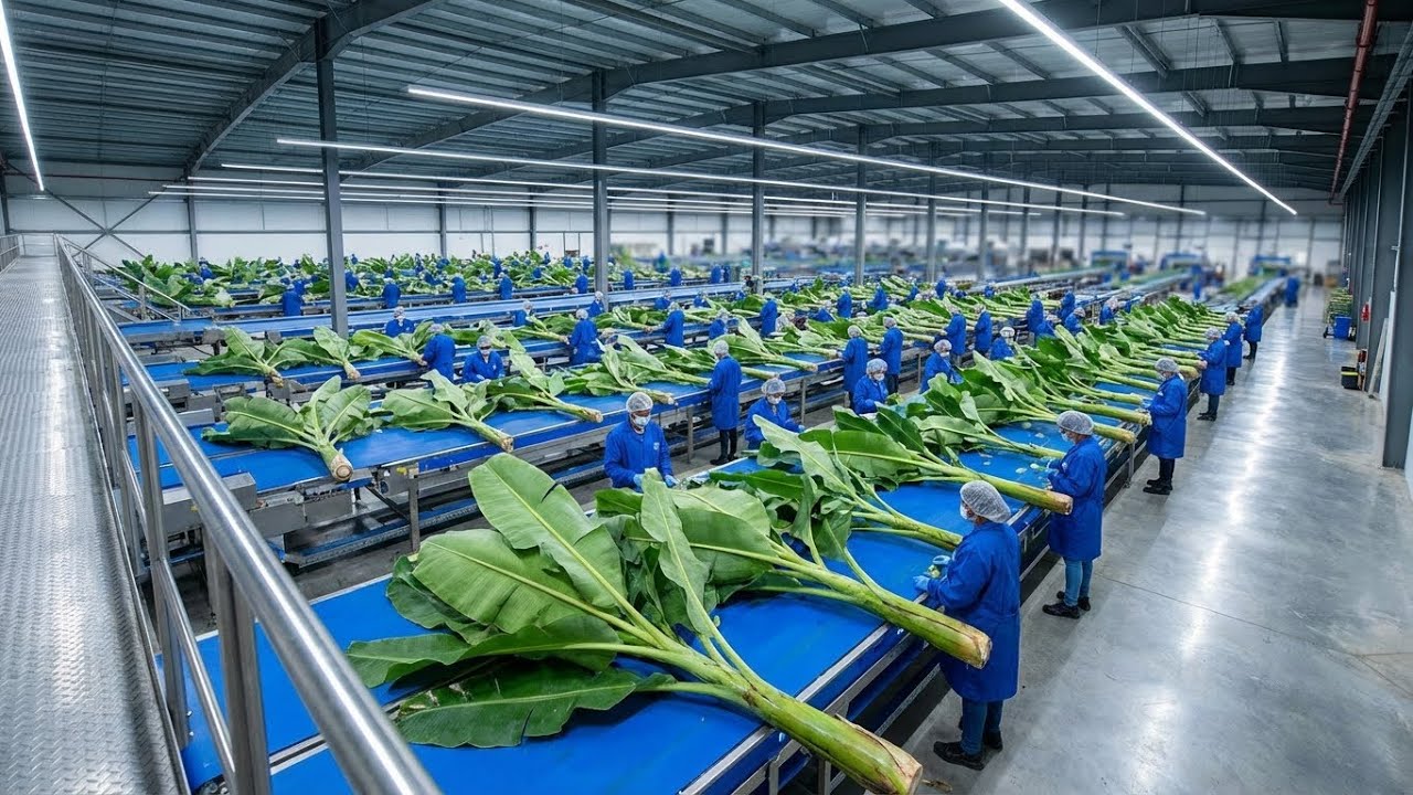 Turning Trash into Gold: Inside a High-Tech Banana Stem Factory