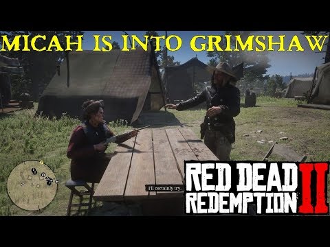 Red Dead Redemption 2 | Miss Grimshaw holds Micah At Gunpoint in Camp ...