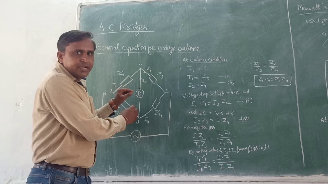 EE204 IE202 EMI5 General equation for AC Bridge balance By C P Naga GPC