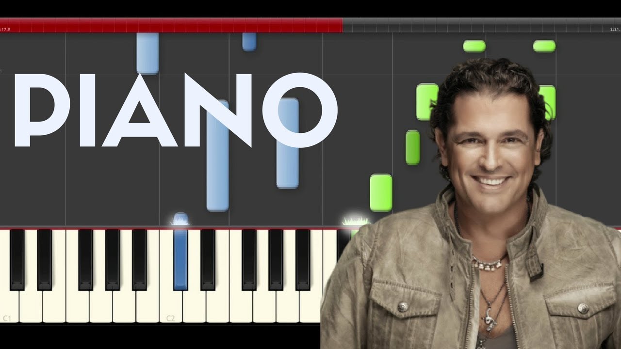 Carlos Vives Shakira La bicicleta piano midi tutorial sheet for karaoke instrumental cover app