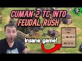 1v1 Nomad Cumans 2 TC into Feudal rush!