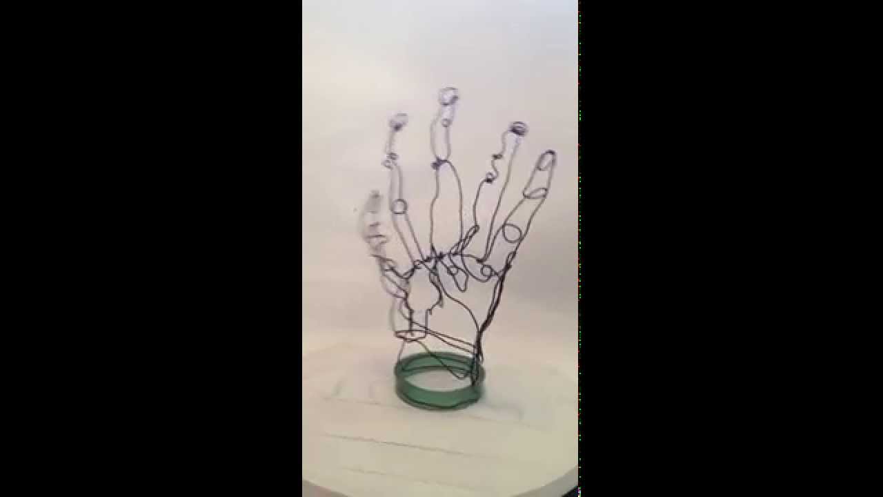 Wire Sculpture - Hand - Frank Marino Baker - Drip & Wire Art