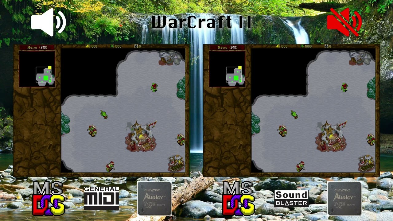 [OVM] WarCraft II (EMU10K2, General MIDI vs EMU10K2, OPL)