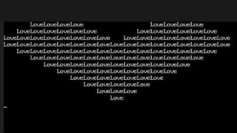 How to create Heart💓 Shape  by C programming language // 💓Love💖