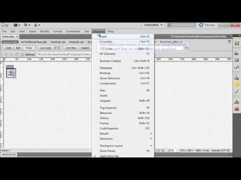 Enable the DMXzone Menu in Dreamweaver