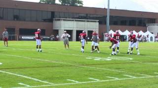 Alabama coach Nick Saban leads DB drills 8-7-13