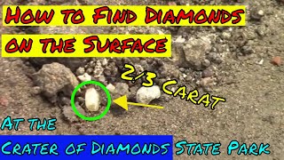 Surface hunting for diamonds at the Crater of Diamonds State Park