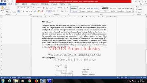 Design and fabrication of 4 way hacksaw machine Mechanical project-MBOTS PROJECT INDUSTRY