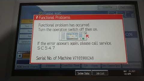 help me Ricoh MP 8001 Error code SC 547, 541, 542, 543, 544, 545, 546