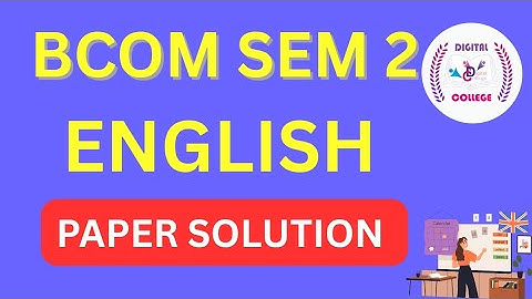 Bcom sem 2 English Paper solution vnsgu/ 2nd semester english question paper 2025