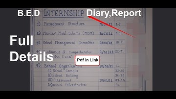 2023 b.ed 2nd year school internship report dairy। b.ed internship dairy Full Details