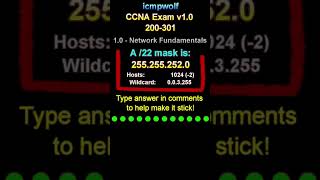 Cisco CCNA: What is the subnet mas for a /22 CIDR? - icmpwolf