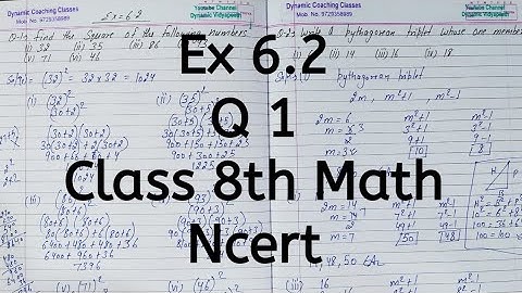 Ex 6.2, Q 1, Chapter 6, Squares & Square Roots, Class 8th Math, Ncert