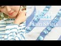 DIY  How To Remake Plain Shirts＊ボーダートップスを簡単リメイク！キラキラリメイクで女子力アップ！