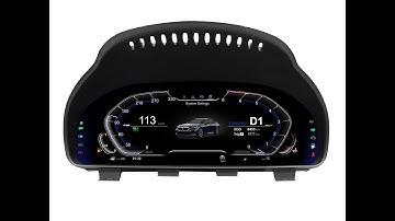 12.3 Inch LCD Screen BMW 5 Series F10 Car Digital Cluster Dashboard New Upgrade Installation