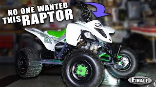 Building a custom Yamaha Raptor 660 from Scratch after being abandoned  ASPCA Raptor Finale